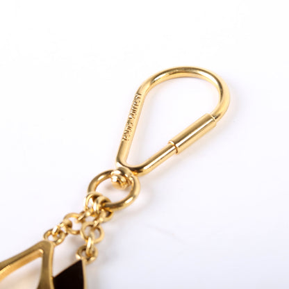 Porte Cles Puzzle Bag Charm Gold/Black