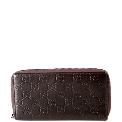 307987 Guccissima Zip Wallet Brown