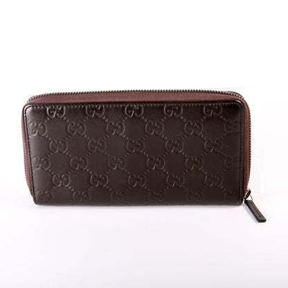 307987 Guccissima Zip Wallet Brown