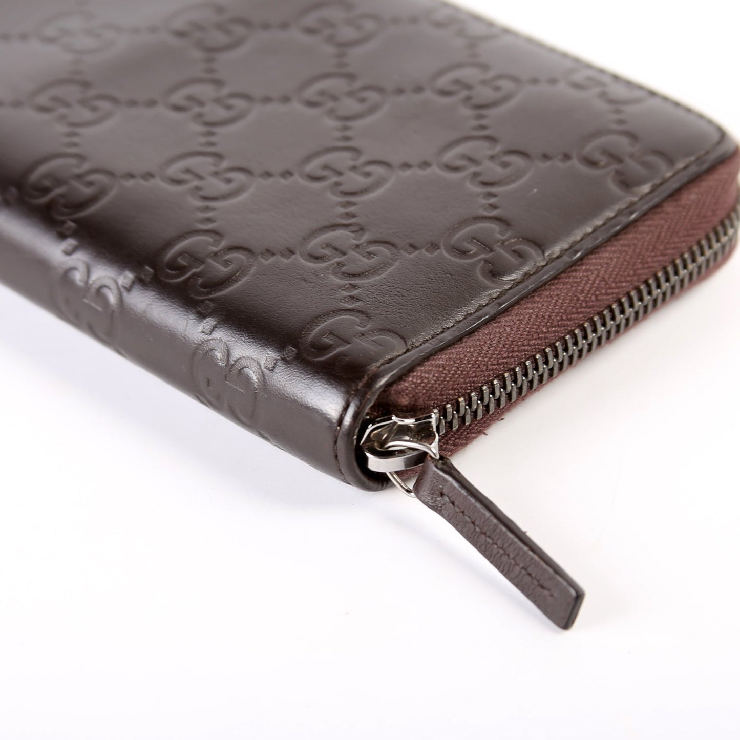 307987 Guccissima Zip Wallet Brown