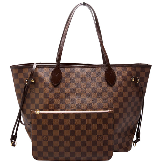 Neverfull W/Wallet MM Damier Ebene Pink