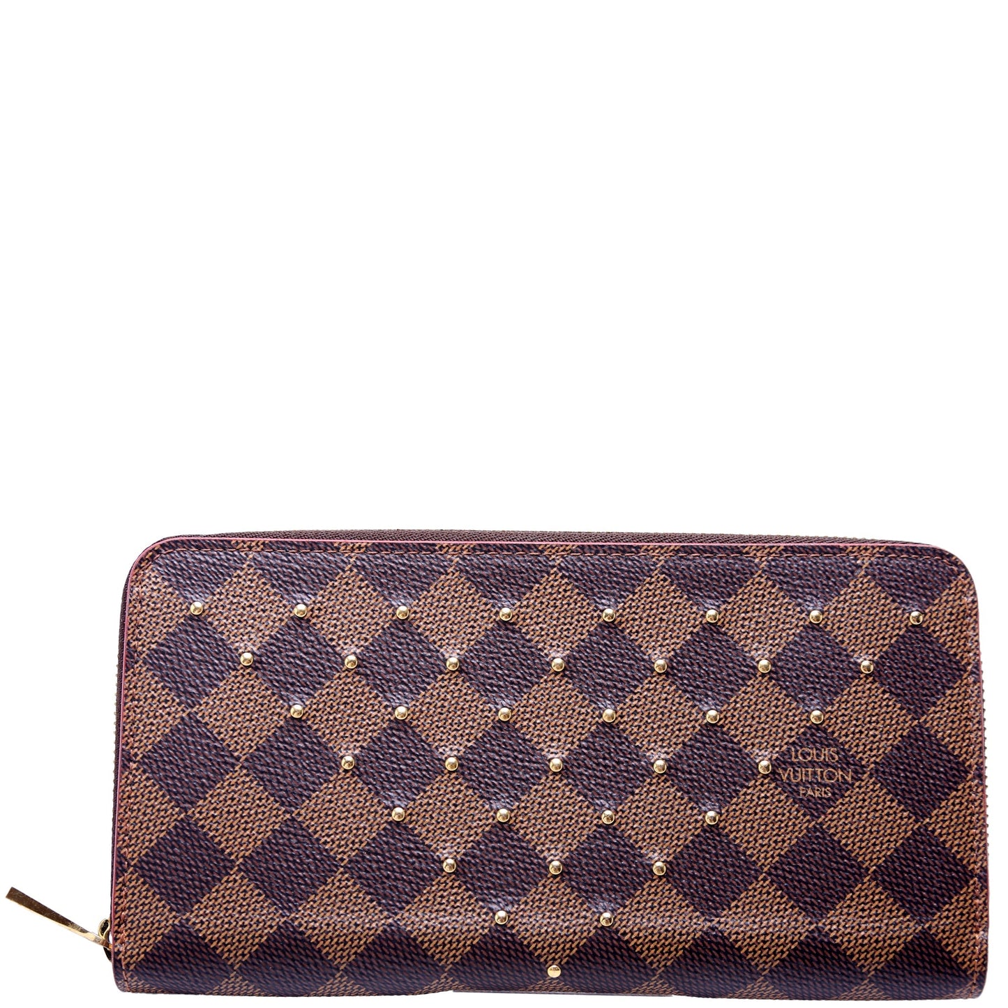 Zippy Wallet Studded Damier Ebene