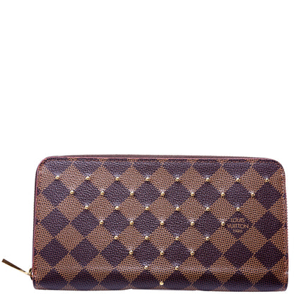 Zippy Wallet Studded Damier Ebene