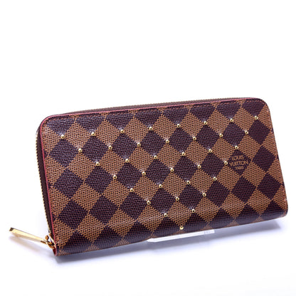 Zippy Wallet Studded Damier Ebene