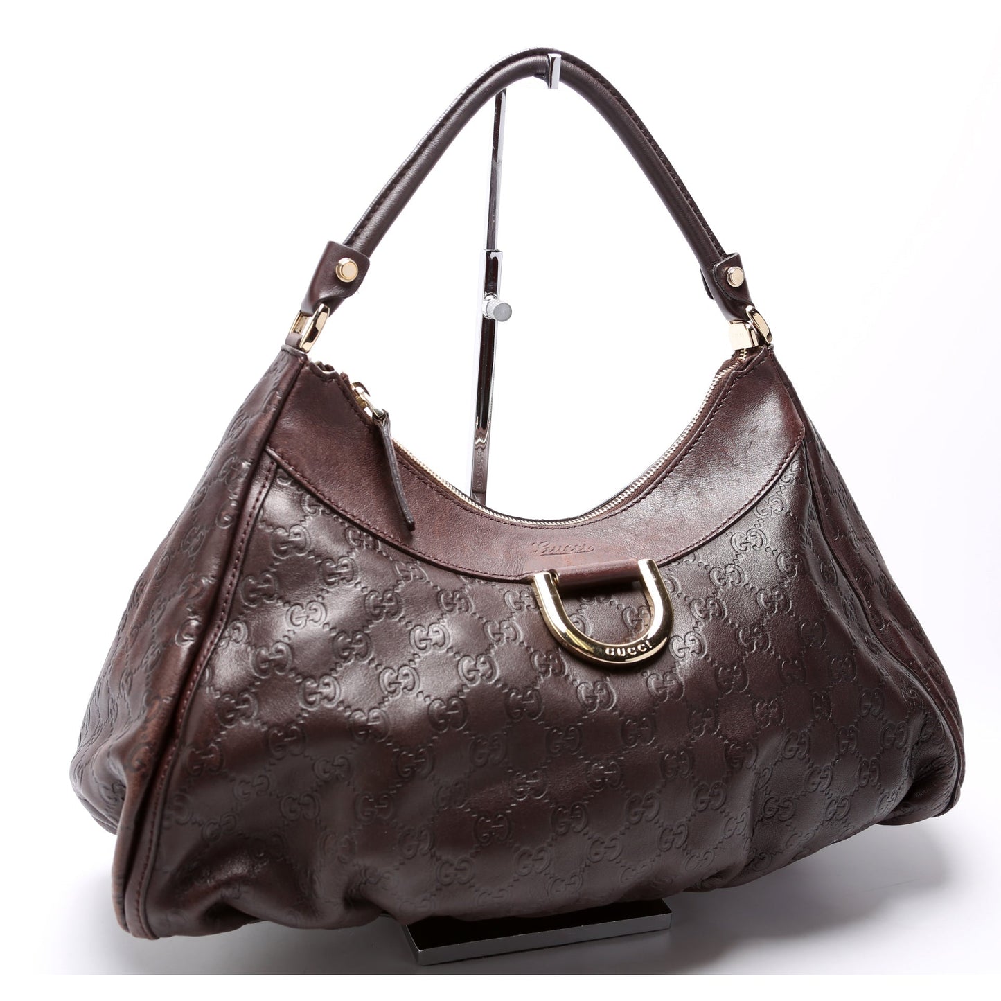 189833 Guccissima D Ring Hobo Brown