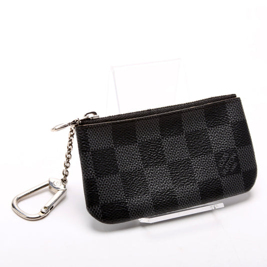 Pochette Cles Damier Graphite