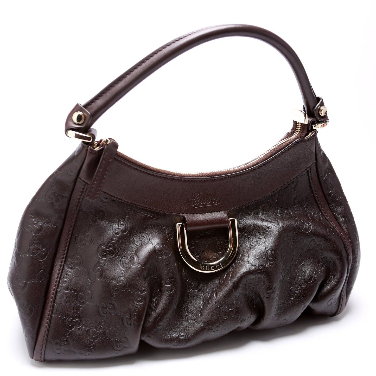 190525 Guccissima Abbey D Ring Shoulder Bag Brown