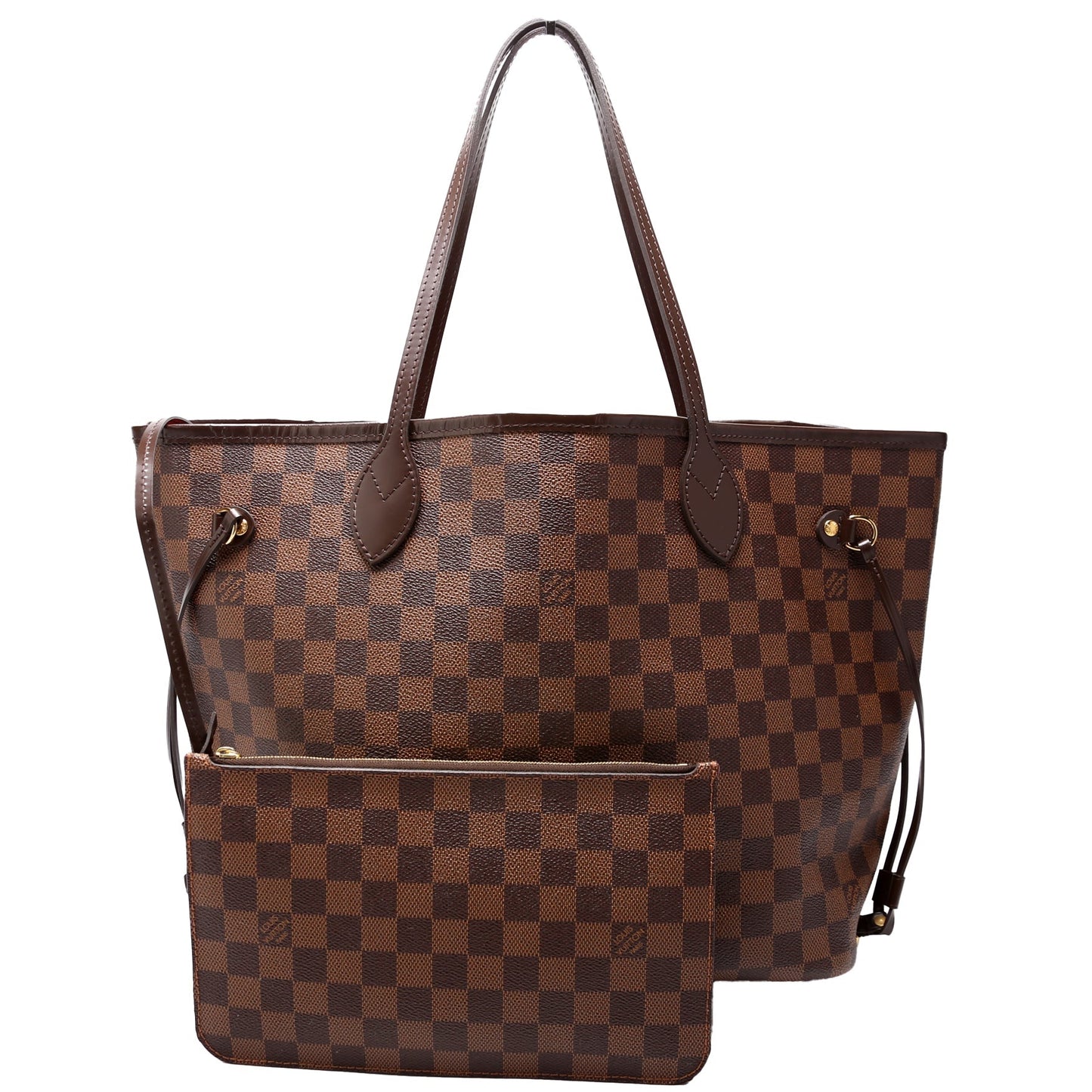 Neverfull W/Wallet MM Damier Ebene Red