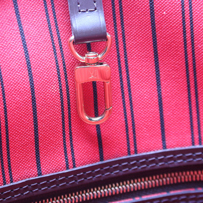 Neverfull W/Wallet MM Damier Ebene Red