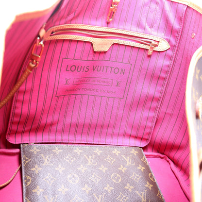 Neverfull W/Wallet GM Monogram Pink