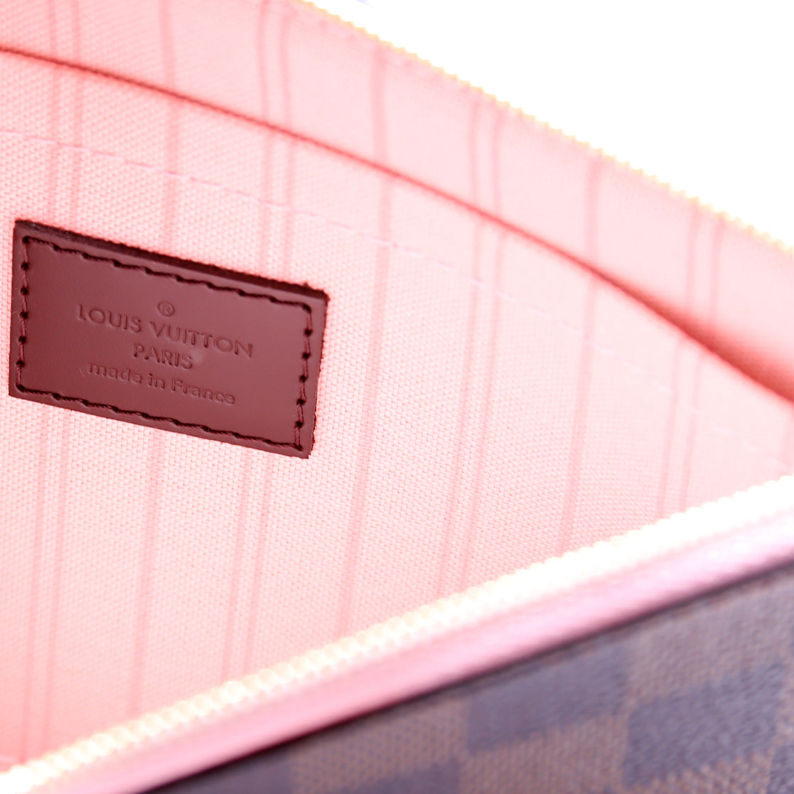 Neverfull MM With Wallet Damier Ebene Pink