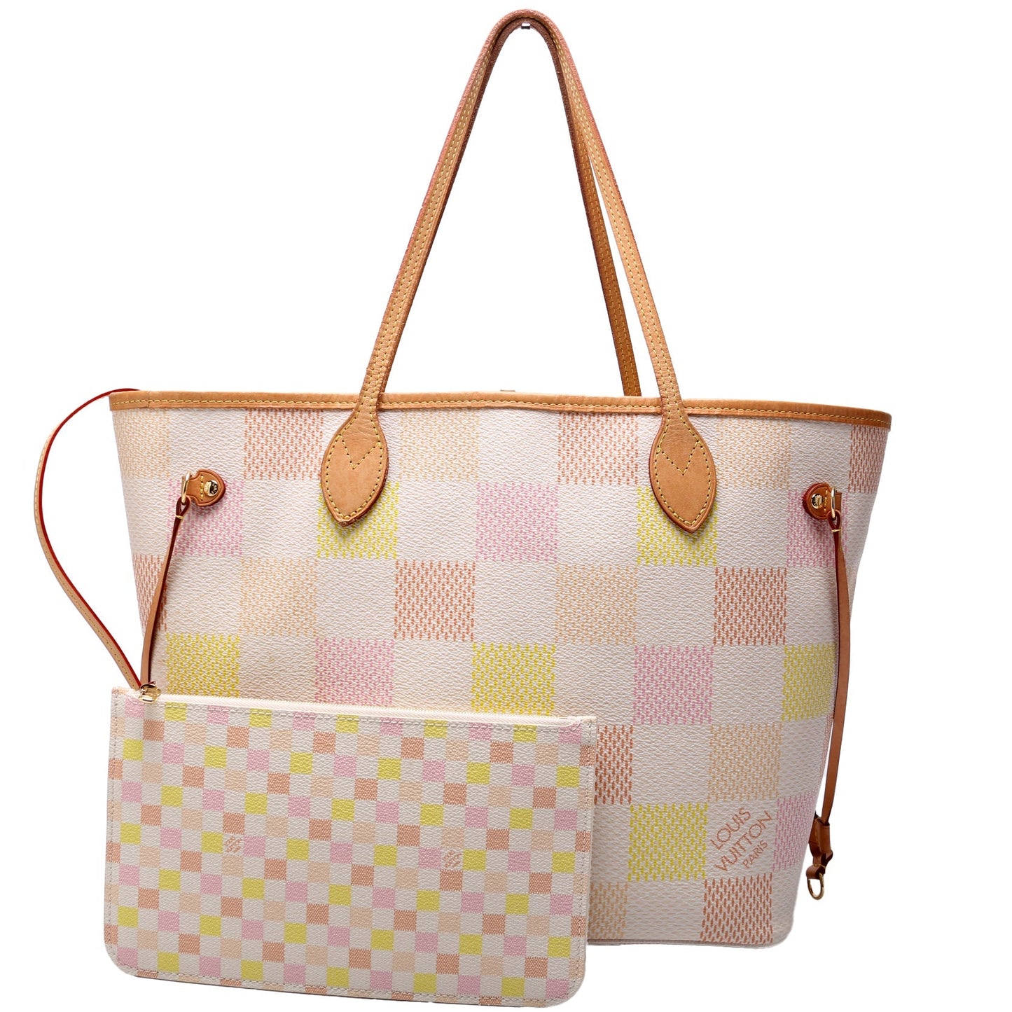 Neverfull W/Wallet MM Giant Damier Peach