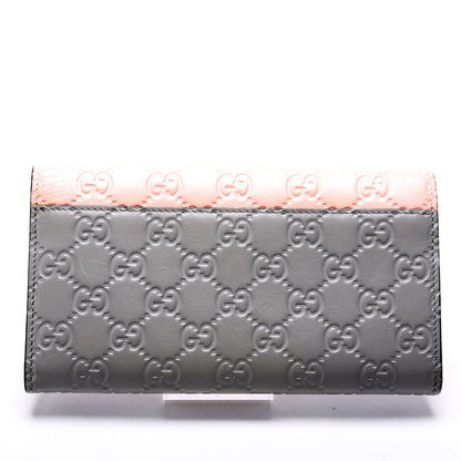 388679 Ribbon Long Wallet Guccisima Pink/Gray