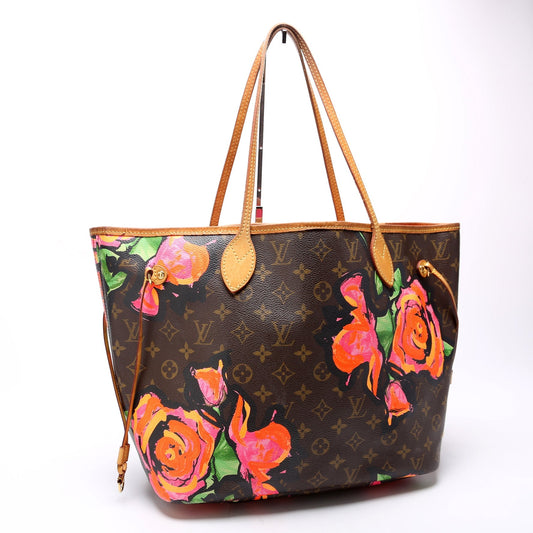 Neverfull MM Monogram Roses Pink