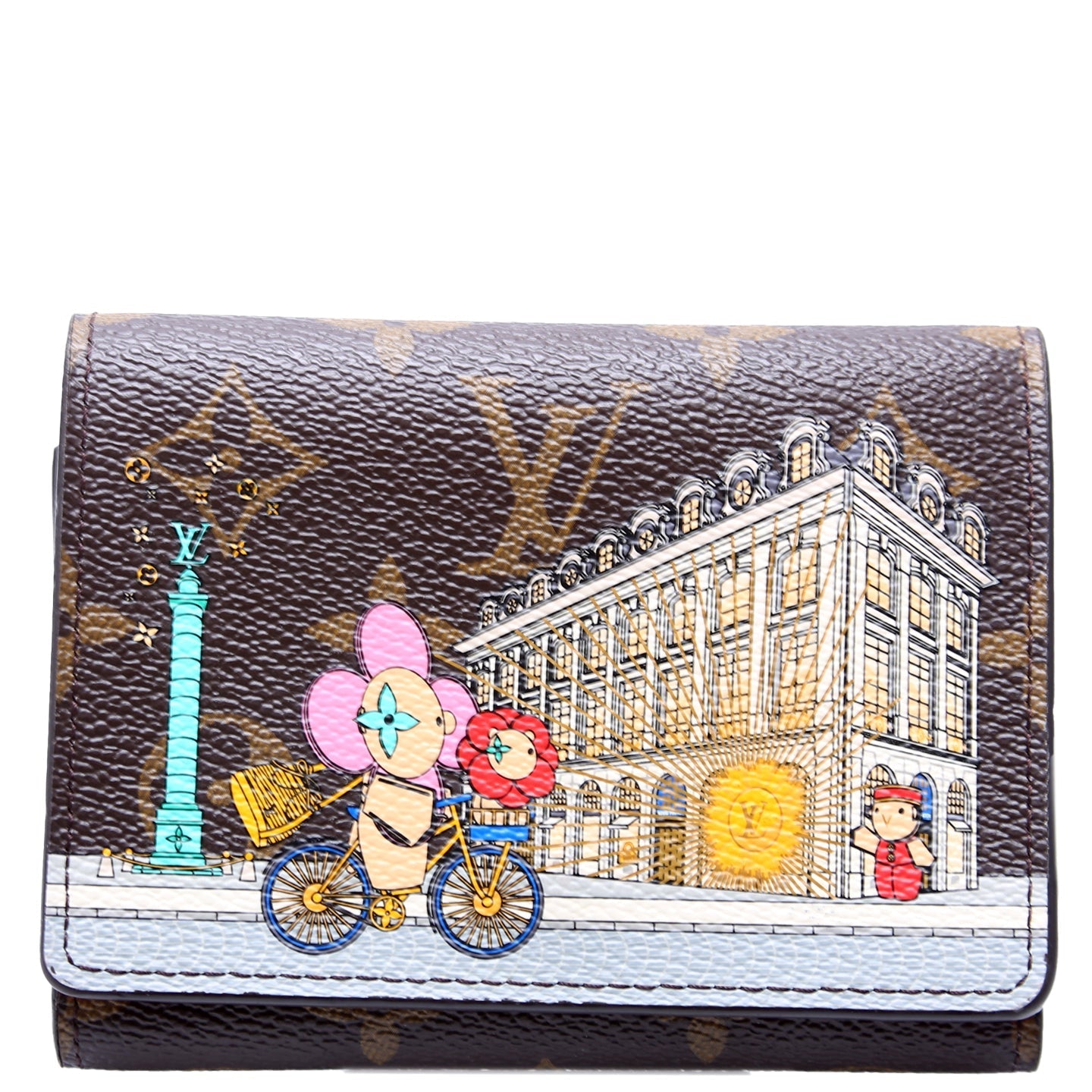 Victorine Wallet 2022 Christmas Animation Monogram Multicolor