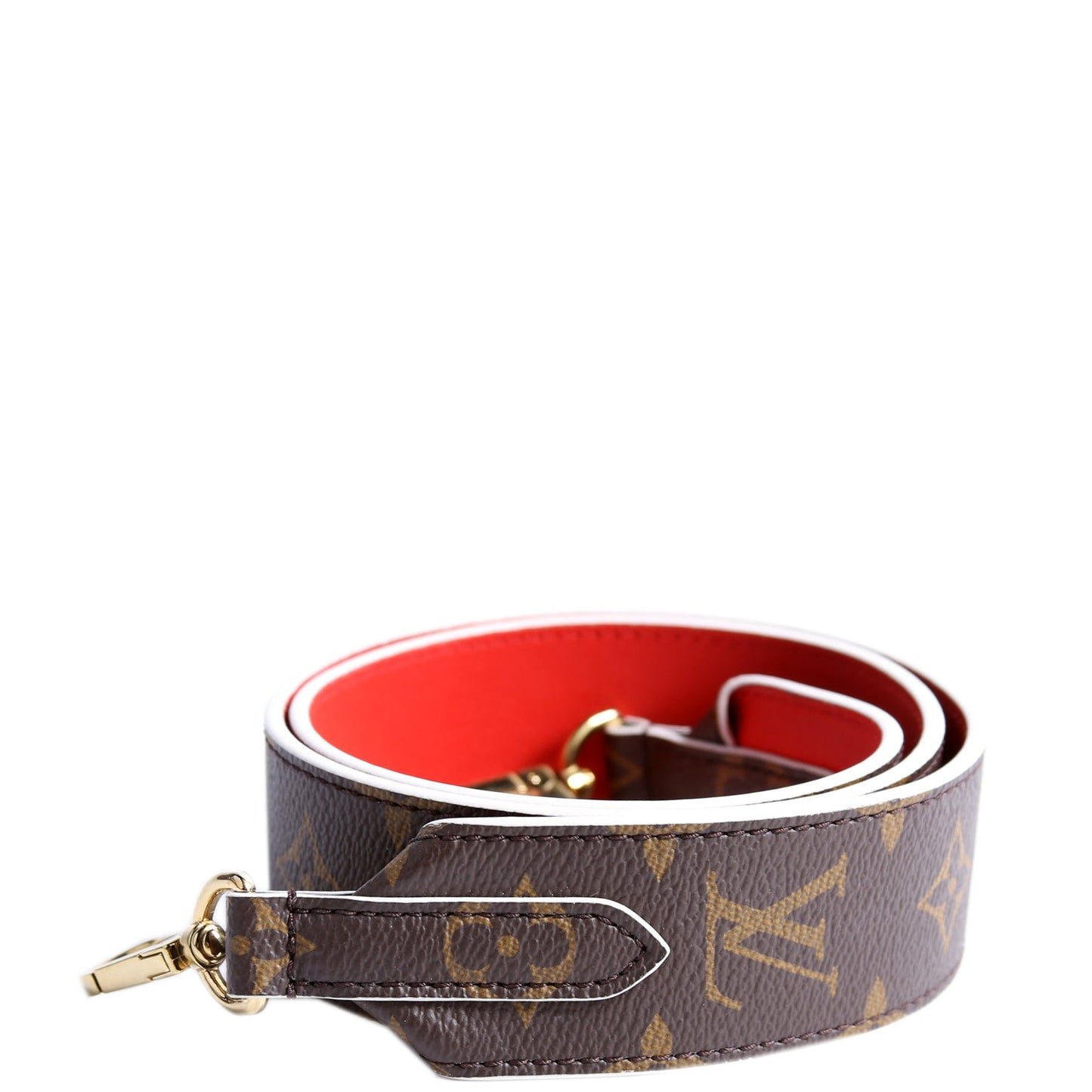 Bandouliere Monogram/Leather Strap Red