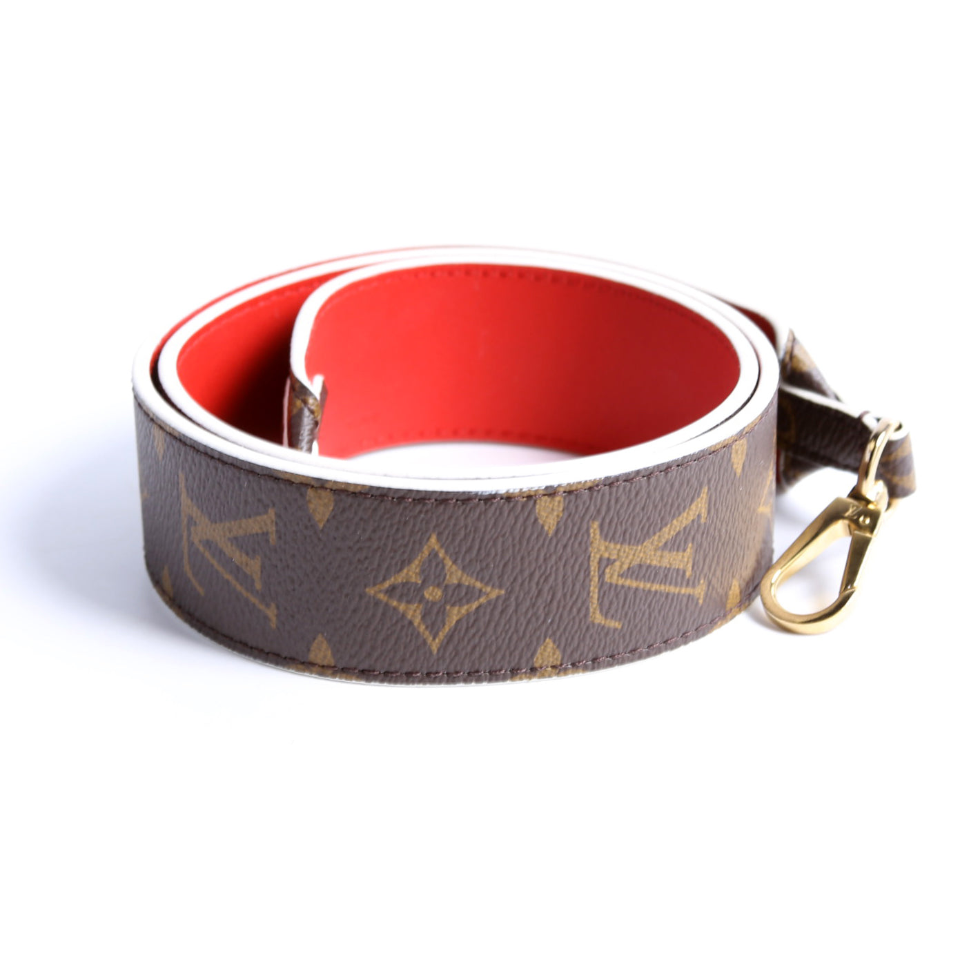 Bandouliere Monogram/Leather Strap Red