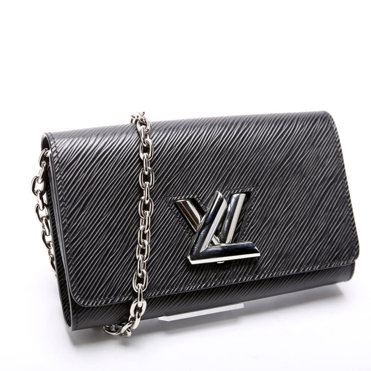 Twist Chain Wallet Epi Black