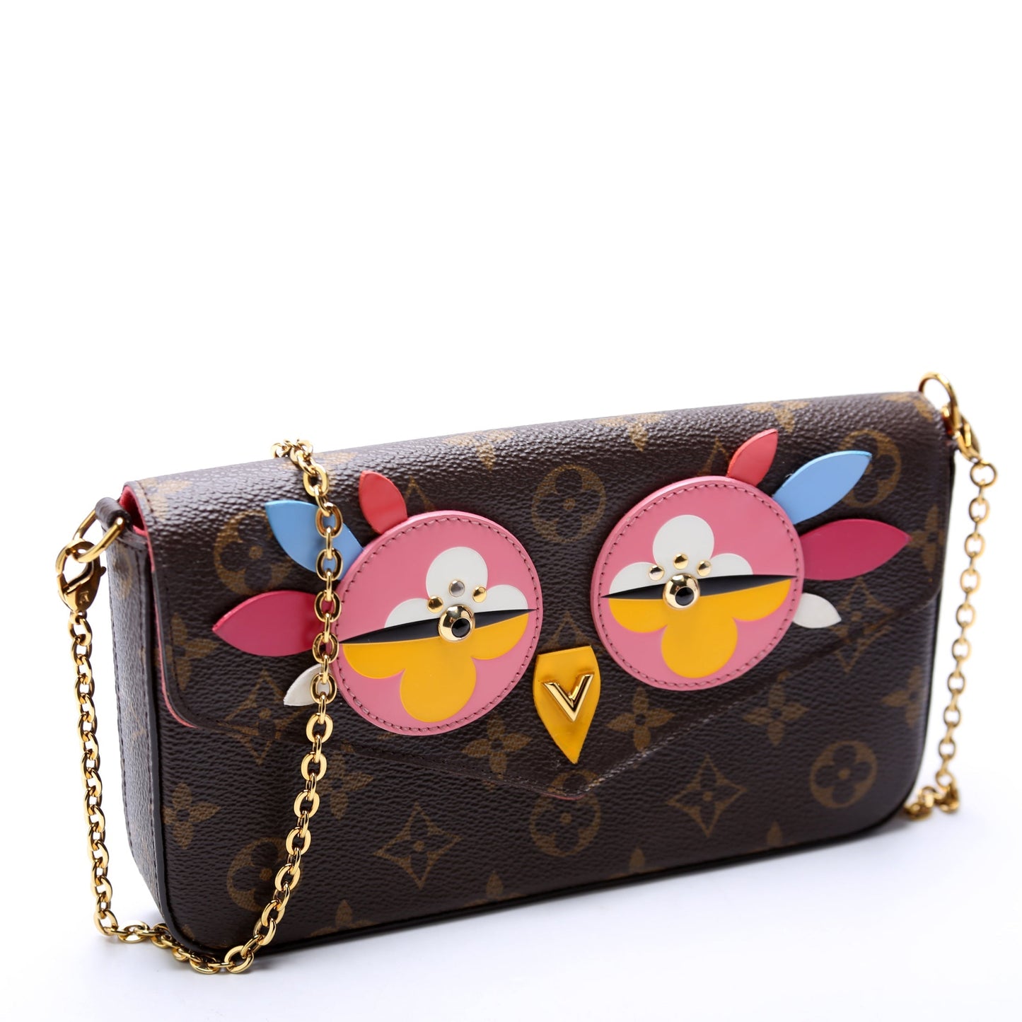 Pochette Felicie Lovely Bird Monogram Pink