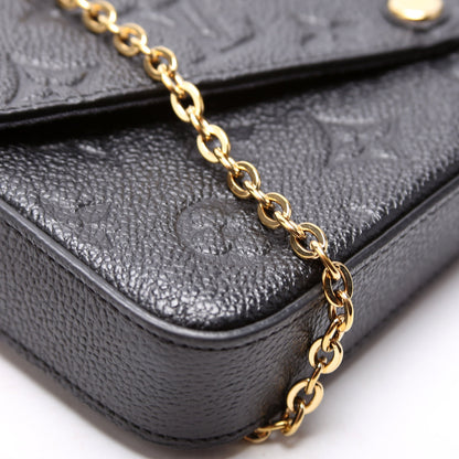 Pochette Felicie Empreinte Black