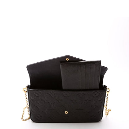 Pochette Felicie Empreinte Black