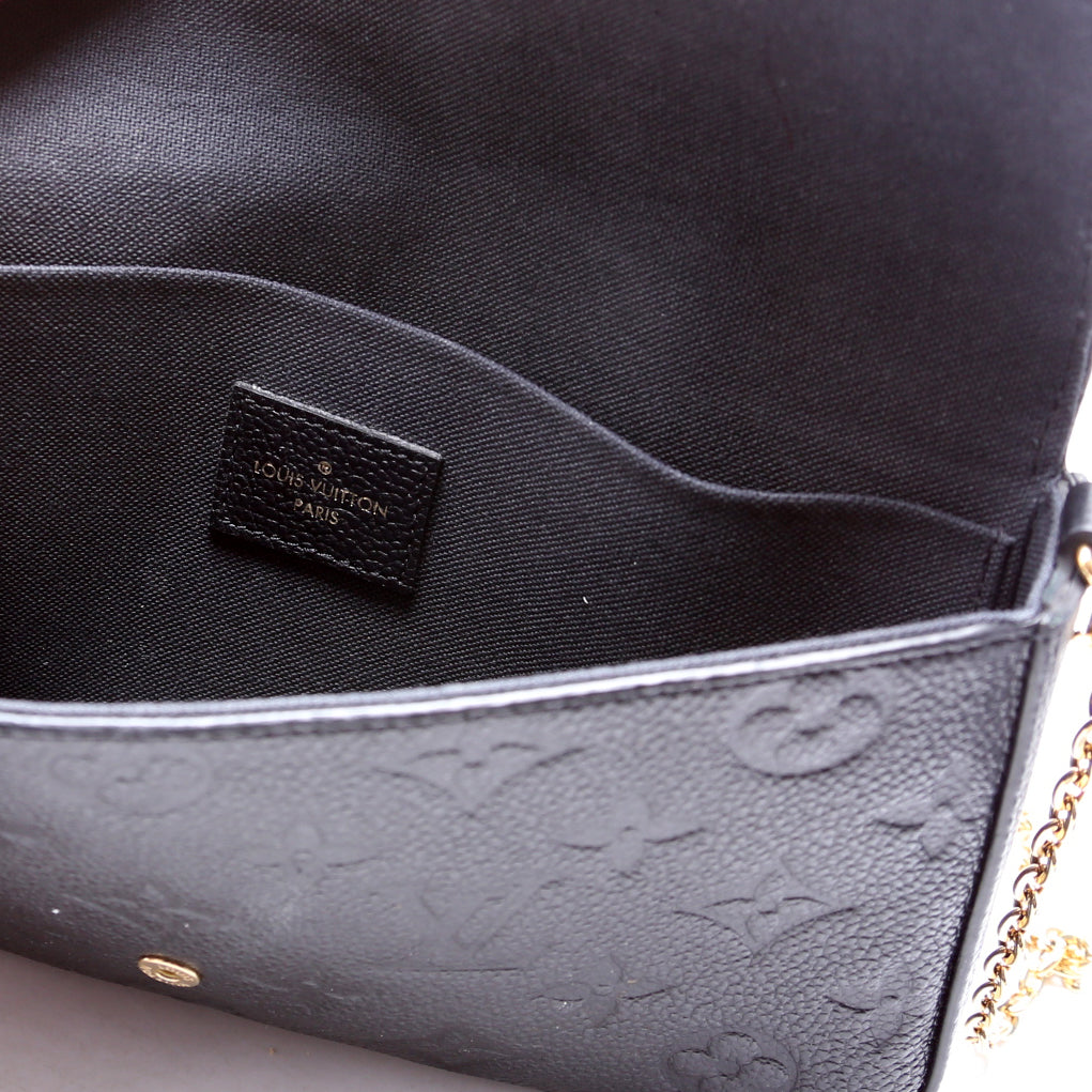 Pochette Felicie Empreinte Black