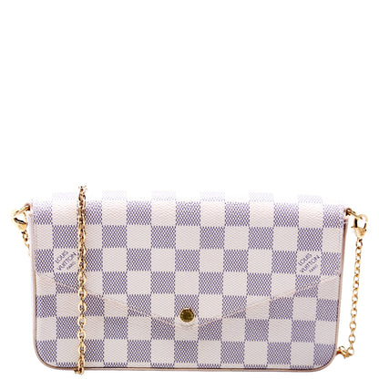 Pochette Felicie Damier Azur Pink