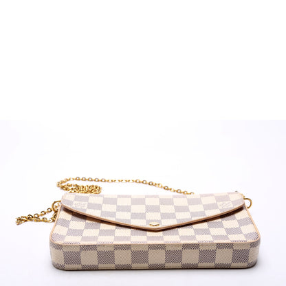 Pochette Felicie Damier Azur Pink