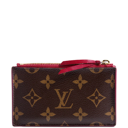 Porte Cartes Zip Monogram Berry