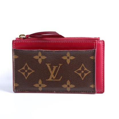 Porte Cartes Zip Monogram Berry