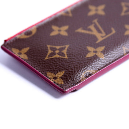 Porte Cartes Zip Monogram Berry