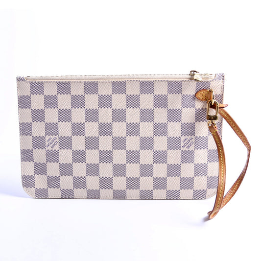 Pochette Only Damier Azur Neverfull Beige