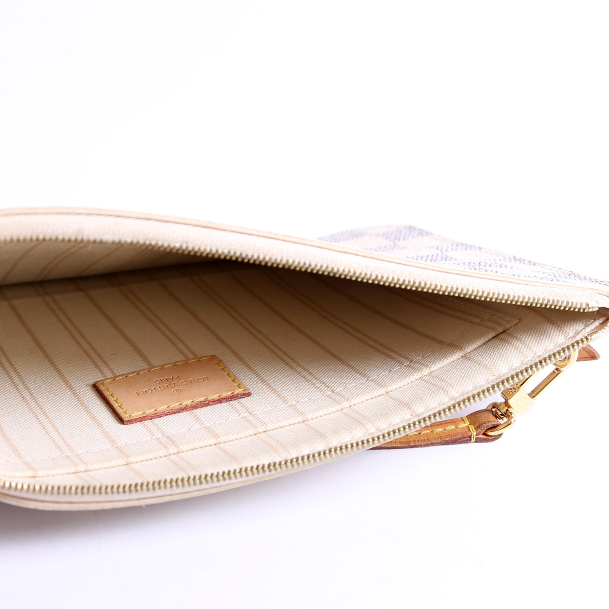 Pochette Only Damier Azur Neverfull Beige