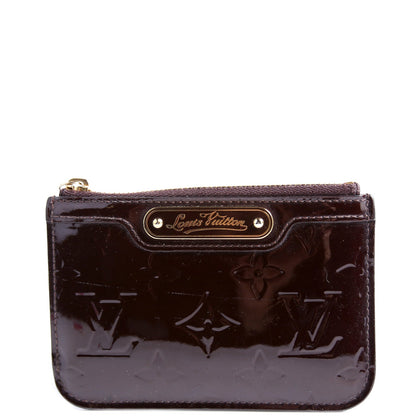 Pochette Cles Vernis Burgundy