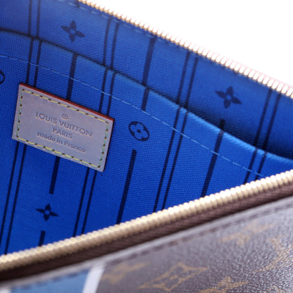 Pochette Only Monogram Neverfull My Heritage Stripe Blue