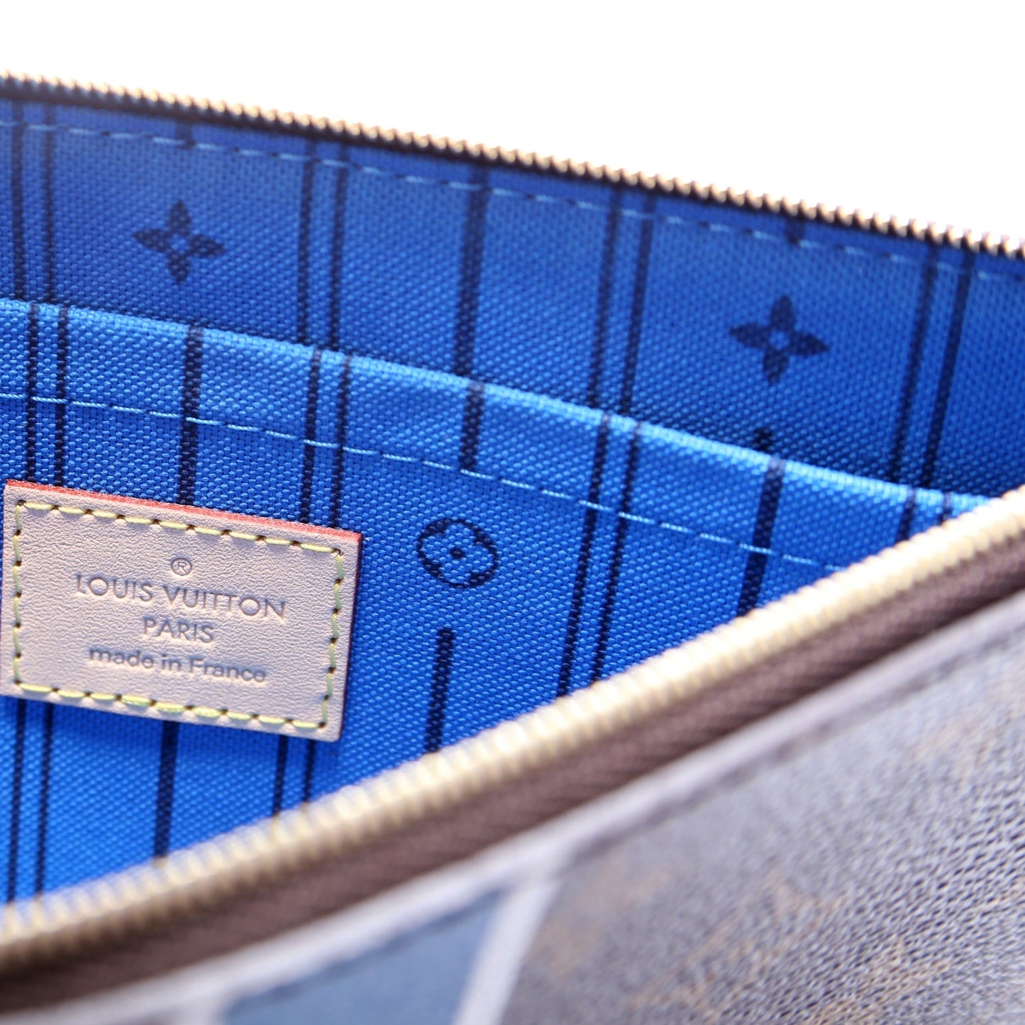 Pochette Only Monogram Neverfull My Heritage Stripe Blue