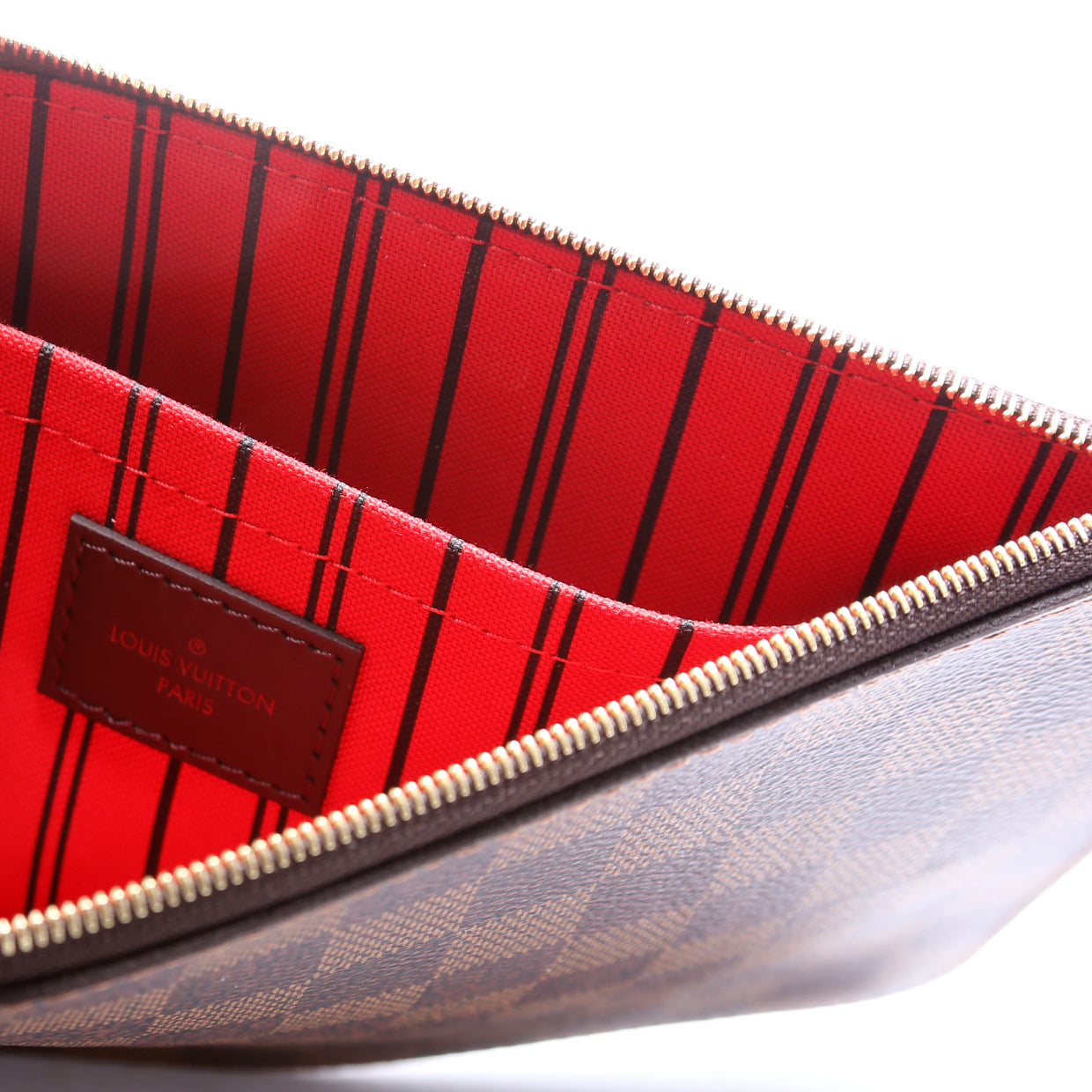 Pochette Only Damier Ebene Neverfull Red