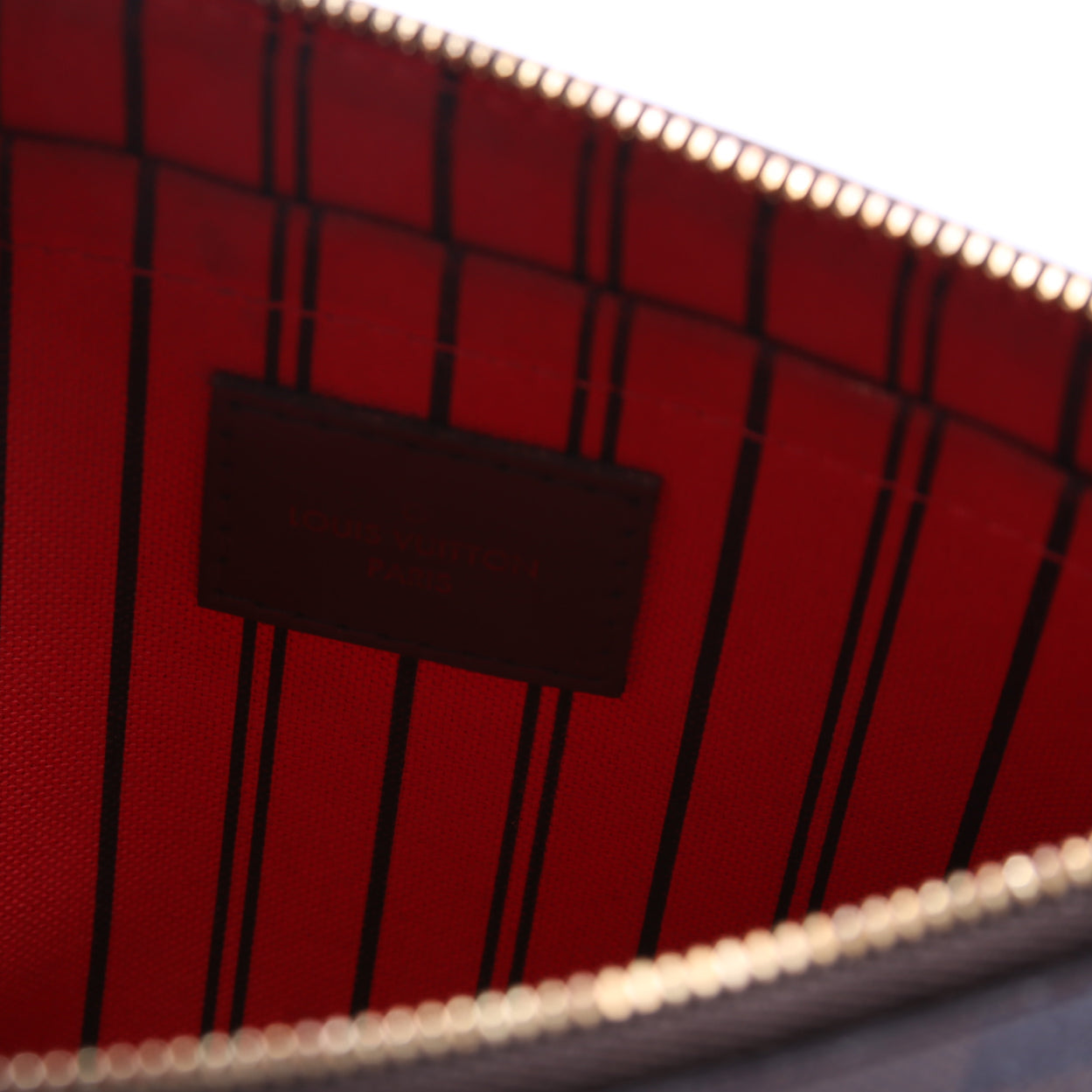 Pochette Only Neverfull Damier Ebene Red