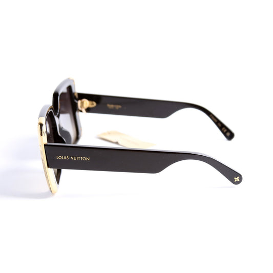 Z1664E Moon Square Sunglasses Black/Gold