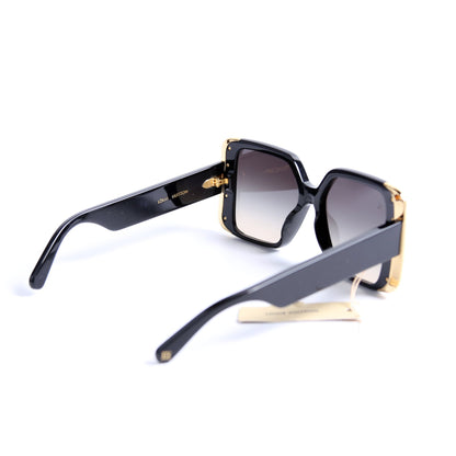 Z1664E Moon Square Sunglasses Black/Gold