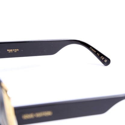 Z1664E Moon Square Sunglasses Black/Gold