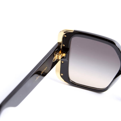 Z1664E Moon Square Sunglasses Black/Gold