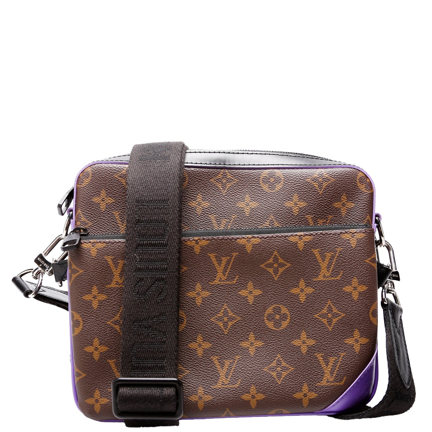 Trio Messenger Macassar Monogram Black/Purple