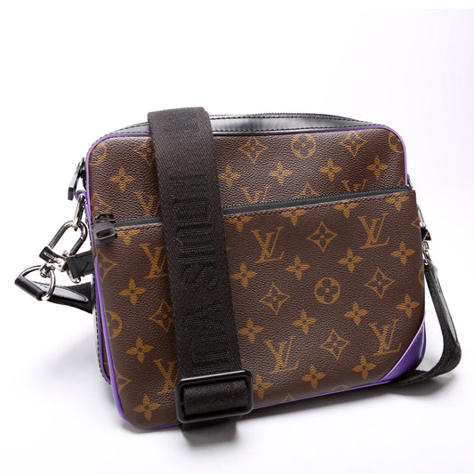 Trio Messenger Macassar Monogram Black/Purple