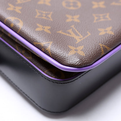 Trio Messenger Macassar Monogram Black/Purple