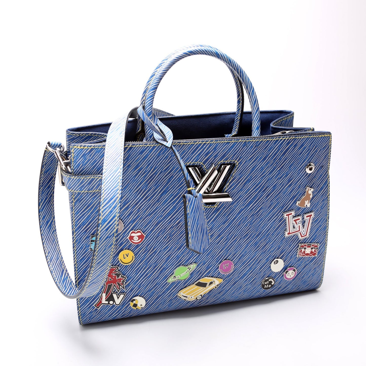 Twist Tote Pins Epi Blue