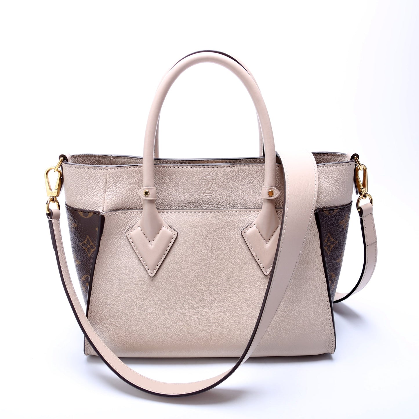 On My Side PM Calfskin/Monogram Taupe