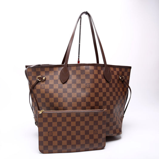 Neverfull with Wallet MM Damier Ebene