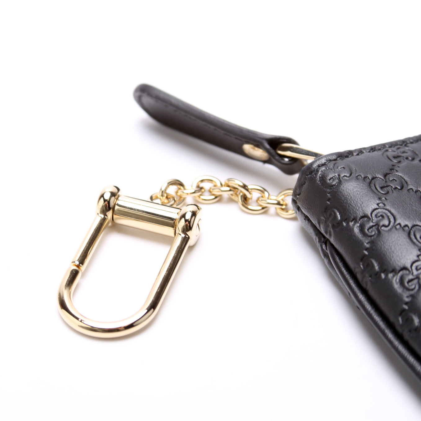 544248 Guccissima Large Key Pouch Black