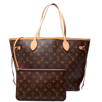 Neverfull W/Wallet MM Monogram Pink